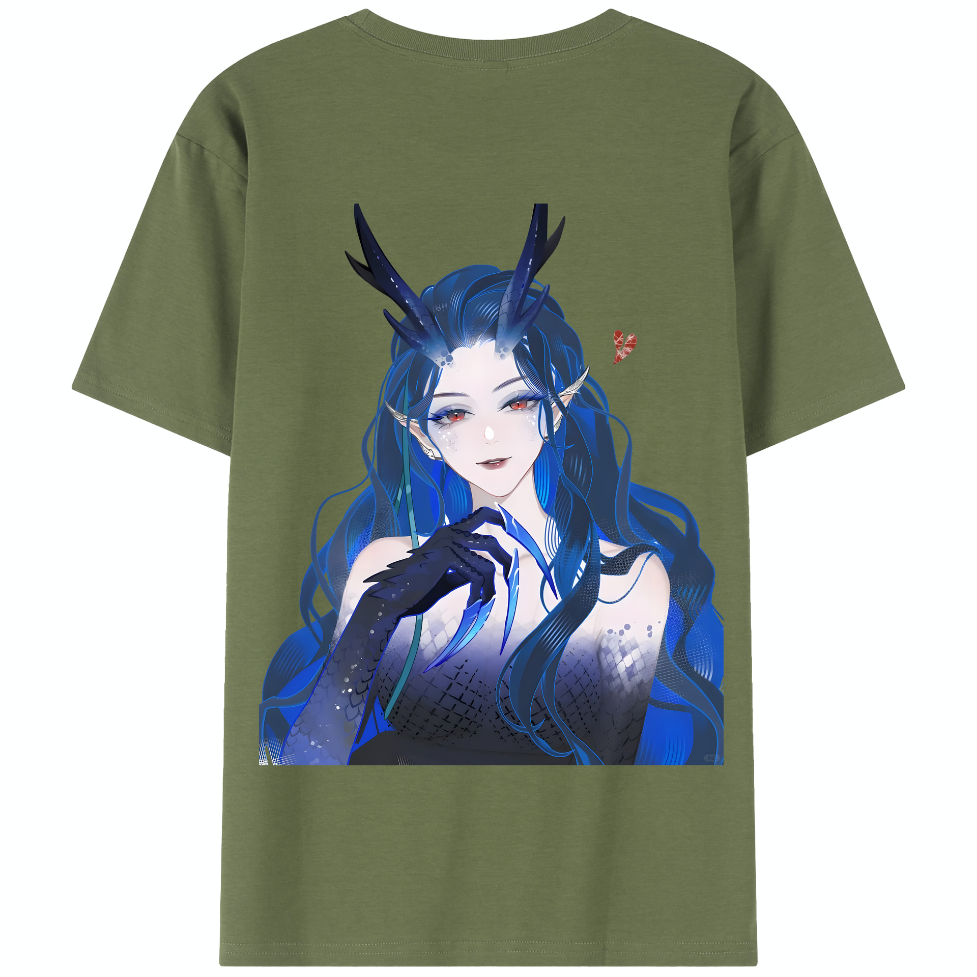 （画像用） Ne Zha 2 ナタ 魔童の大暴れ 綿100％半袖Tシャツ（背面プリント）